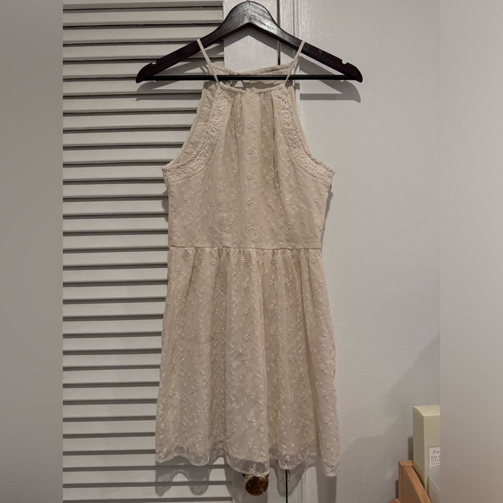 Eyelet lace mini dress